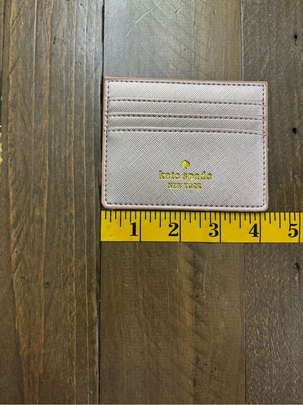 Kate Spade Small Slim Glitter Pink Card Holder